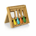 Carnaval Bamboo Cutting Board w/ 4 Cheese Tools